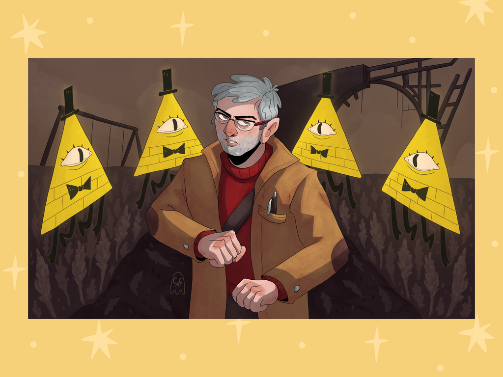 Gravity Falls Ford and Bill Art Print