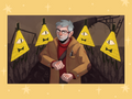 Gravity Falls Ford and Bill Art Print
