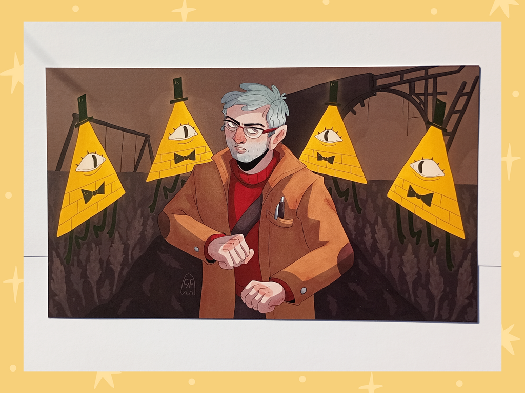 Gravity Falls Ford and Bill Art Print