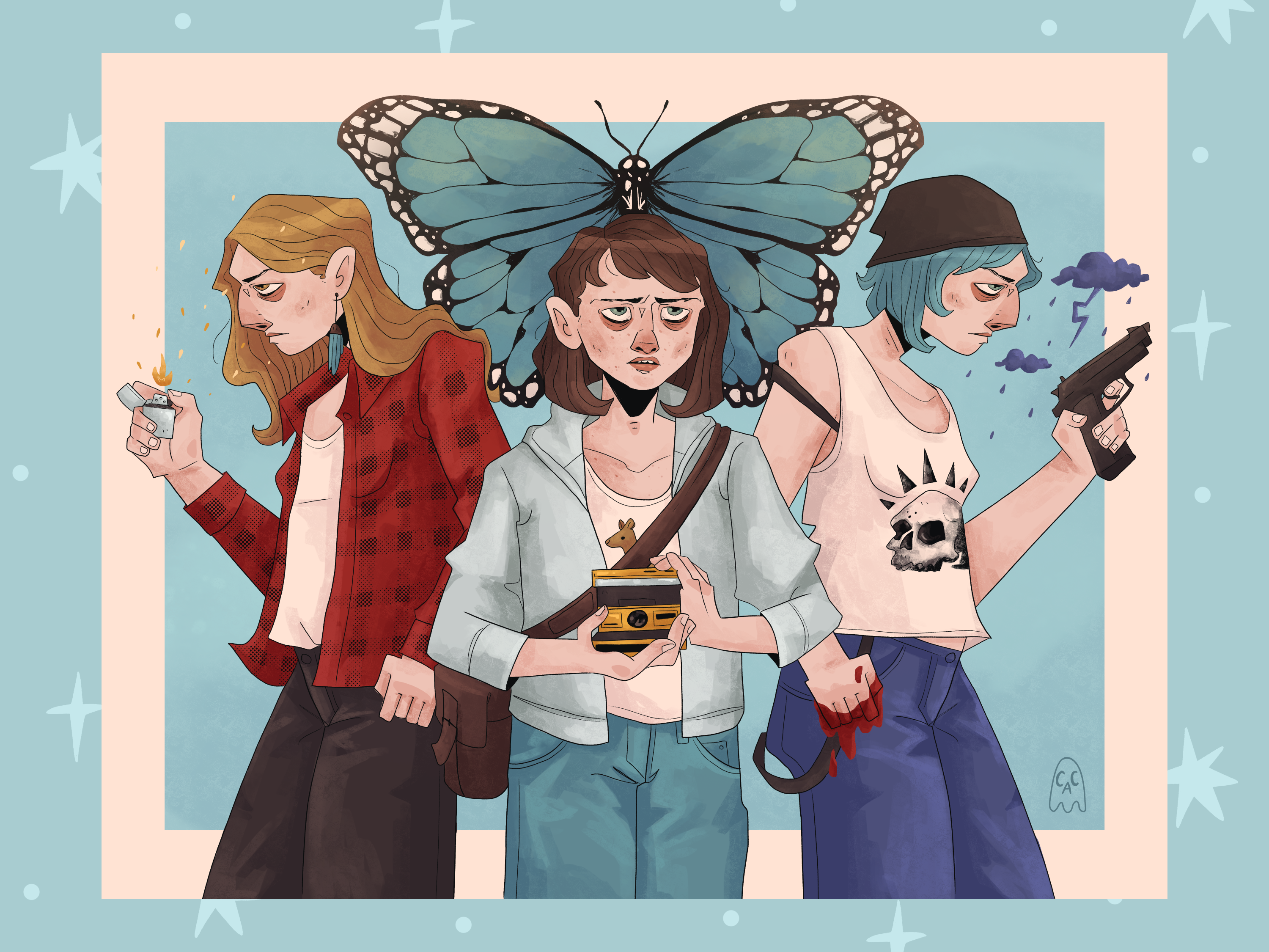 Life Is Strange Max Chloe Rachel Art Print