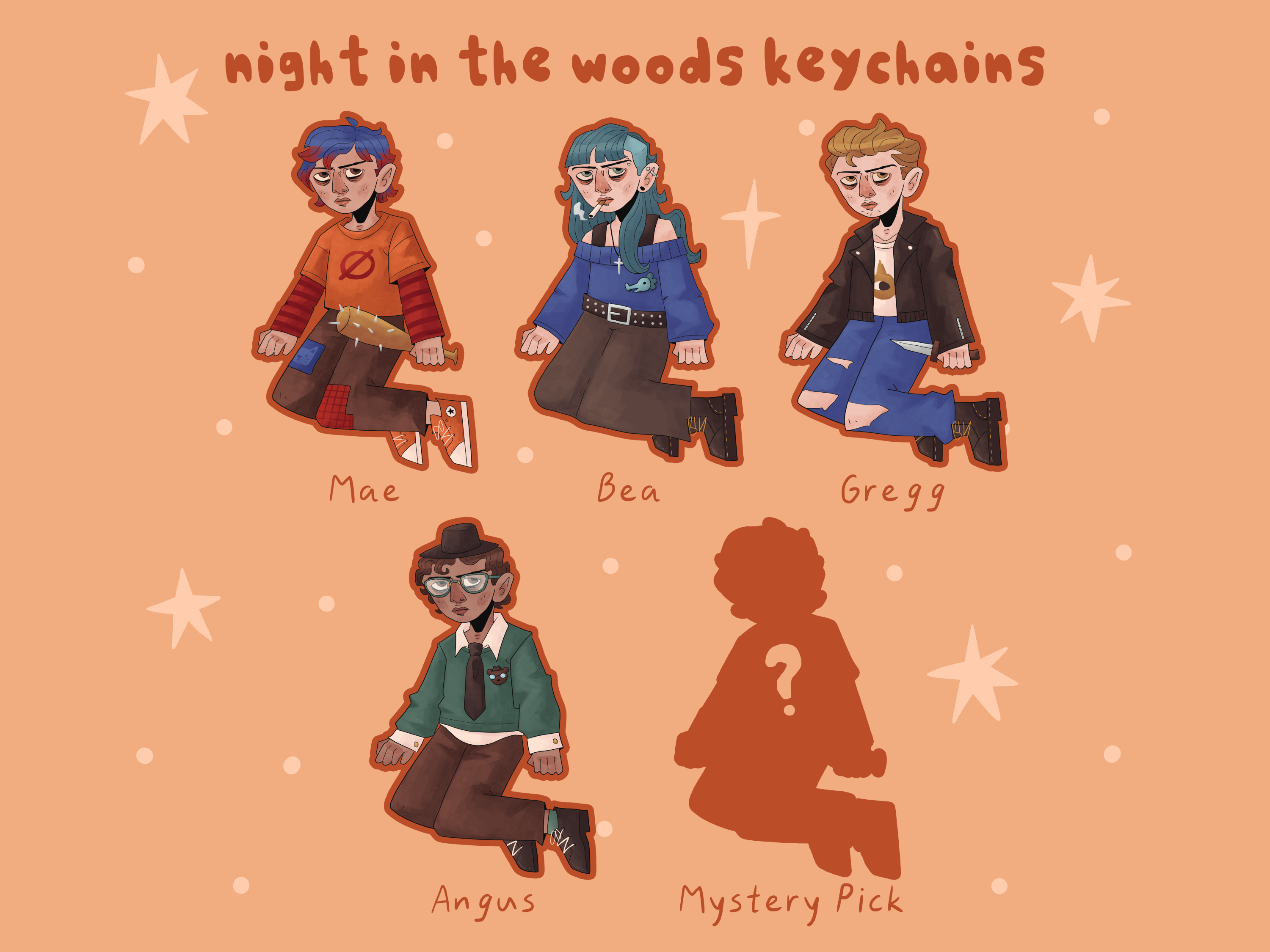 Night In The Woods Acrylic Keychains