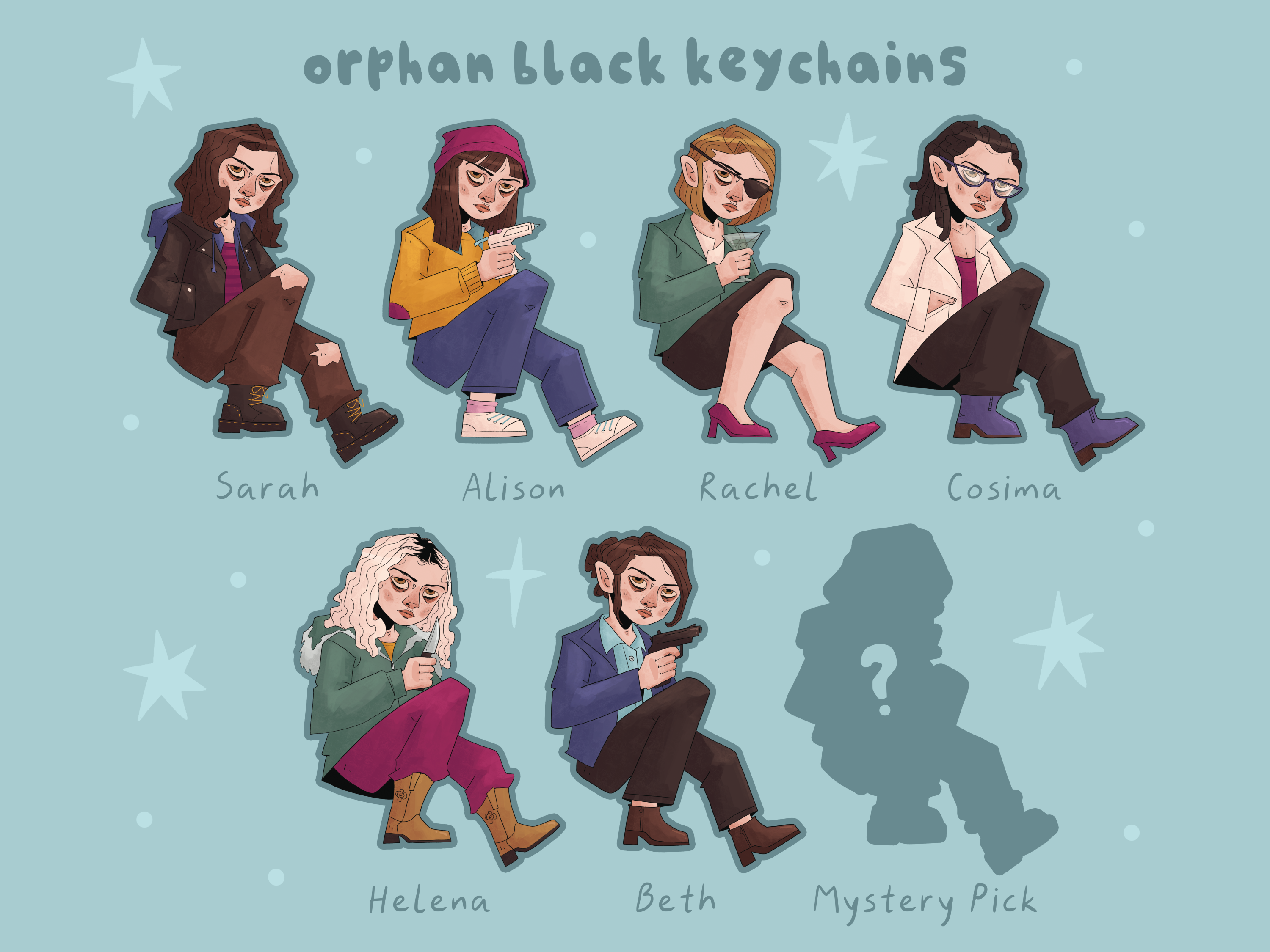 Orphan Black Acrylic Keychains