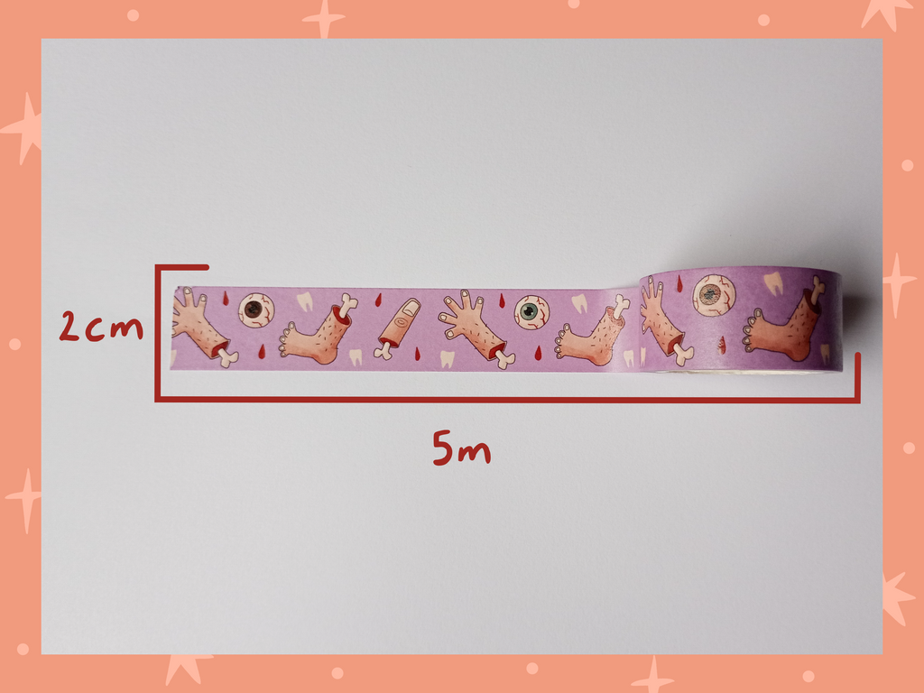 Body Parts Horror Washi Tape