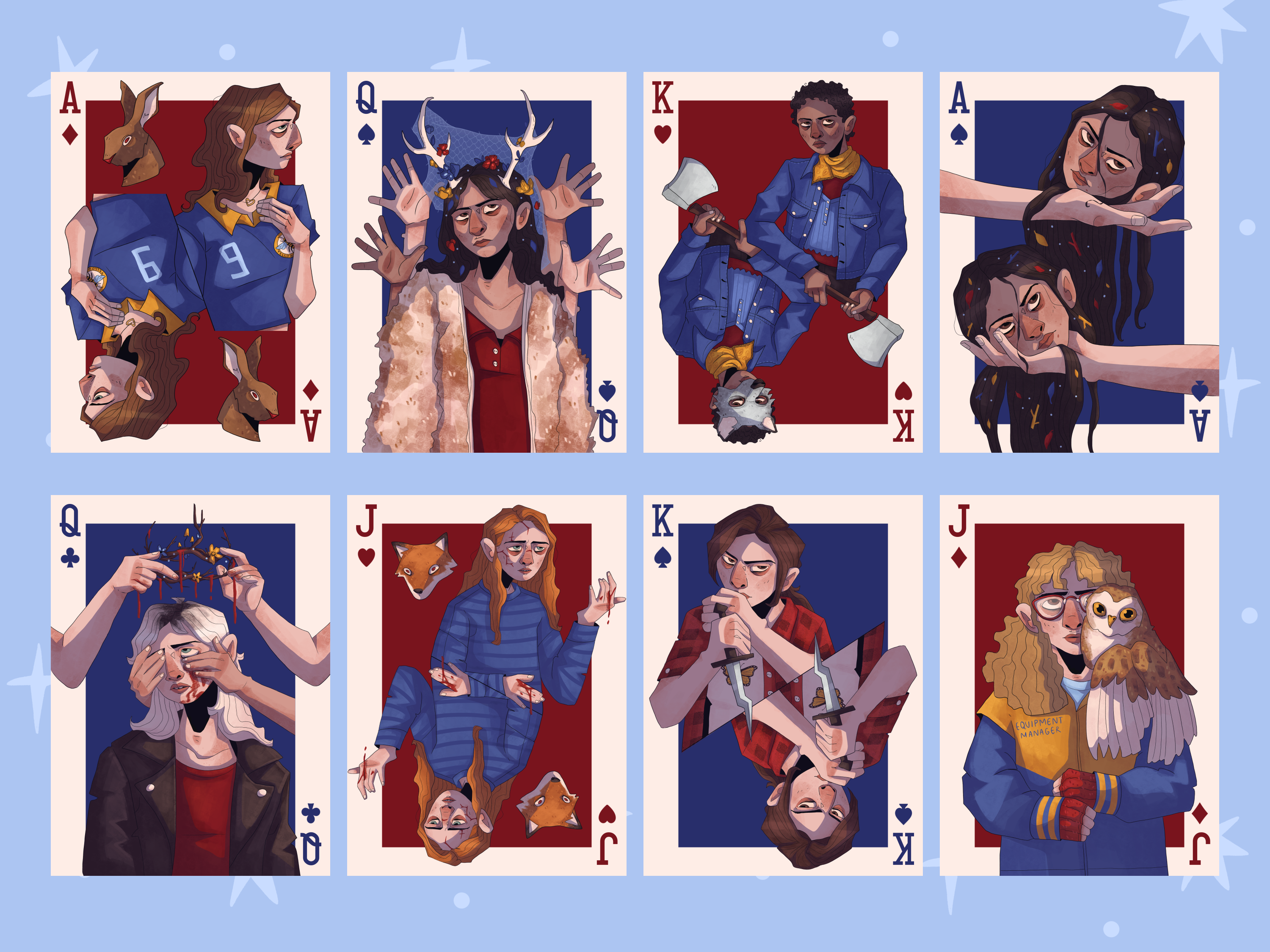 Yellowjackets Playing Cards Art Prints
